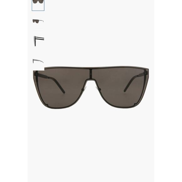 SAINT LAURENT MASK YSL SL1B 001 Black Unisex Shield Sunglasses Retail $530 - Picture 7 of 11